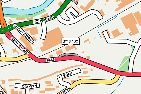 SY16 1DX map - OS OpenMap – Local (Ordnance Survey) SY16 1DX map - OS OpenMap – Local (Ordnance Survey)
