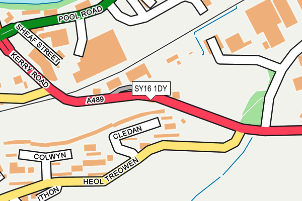 SY16 1DY map - OS OpenMap – Local (Ordnance Survey) SY16 1DY map - OS OpenMap – Local (Ordnance Survey)