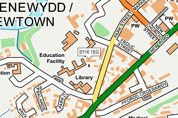 SY16 1EG map - OS OpenMap – Local (Ordnance Survey)