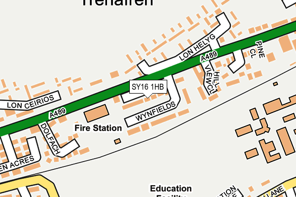 SY16 1HB map - OS OpenMap – Local (Ordnance Survey) SY16 1HB map - OS OpenMap – Local (Ordnance Survey)