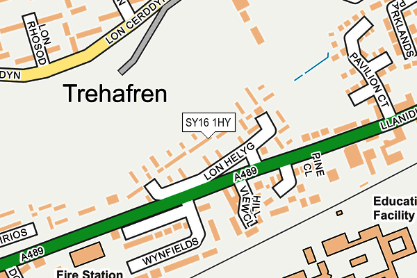 SY16 1HY map - OS OpenMap – Local (Ordnance Survey) SY16 1HY map - OS OpenMap – Local (Ordnance Survey)