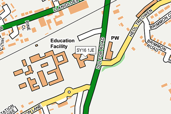 SY16 1JE map - OS OpenMap – Local (Ordnance Survey) SY16 1JE map - OS OpenMap – Local (Ordnance Survey)