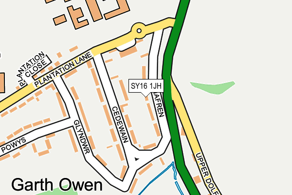 SY16 1JH map - OS OpenMap – Local (Ordnance Survey) SY16 1JH map - OS OpenMap – Local (Ordnance Survey)