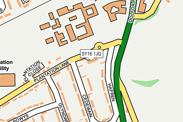 SY16 1JQ map - OS OpenMap – Local (Ordnance Survey) SY16 1JQ map - OS OpenMap – Local (Ordnance Survey)
