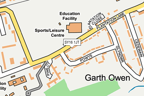 SY16 1JT map - OS OpenMap – Local (Ordnance Survey) SY16 1JT map - OS OpenMap – Local (Ordnance Survey)