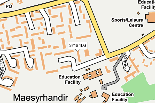 SY16 1LG map - OS OpenMap – Local (Ordnance Survey) SY16 1LG map - OS OpenMap – Local (Ordnance Survey)