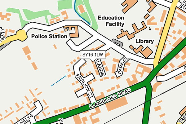 SY16 1LW map - OS OpenMap – Local (Ordnance Survey) SY16 1LW map - OS OpenMap – Local (Ordnance Survey)