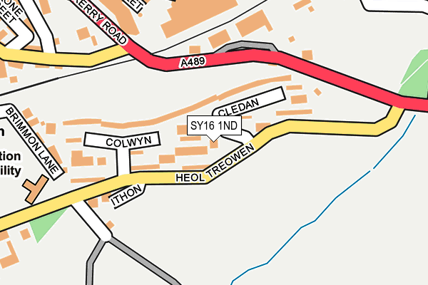 SY16 1ND map - OS OpenMap – Local (Ordnance Survey) SY16 1ND map - OS OpenMap – Local (Ordnance Survey)