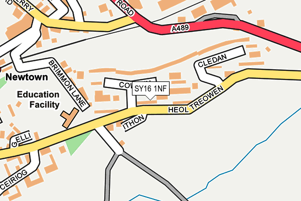 SY16 1NF map - OS OpenMap – Local (Ordnance Survey) SY16 1NF map - OS OpenMap – Local (Ordnance Survey)