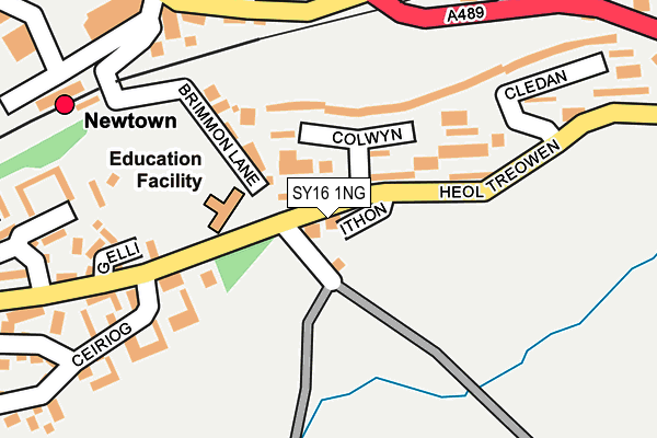 SY16 1NG map - OS OpenMap – Local (Ordnance Survey) SY16 1NG map - OS OpenMap – Local (Ordnance Survey)