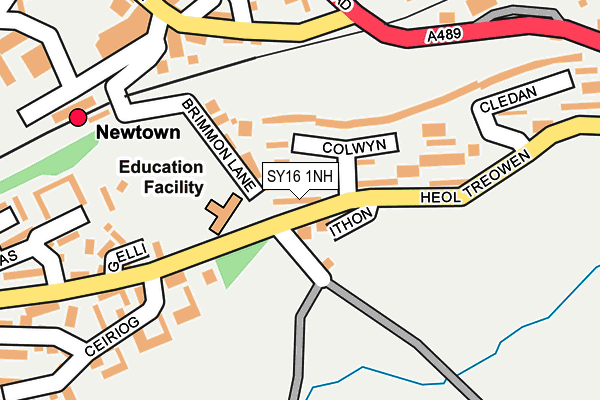 SY16 1NH map - OS OpenMap – Local (Ordnance Survey) SY16 1NH map - OS OpenMap – Local (Ordnance Survey)
