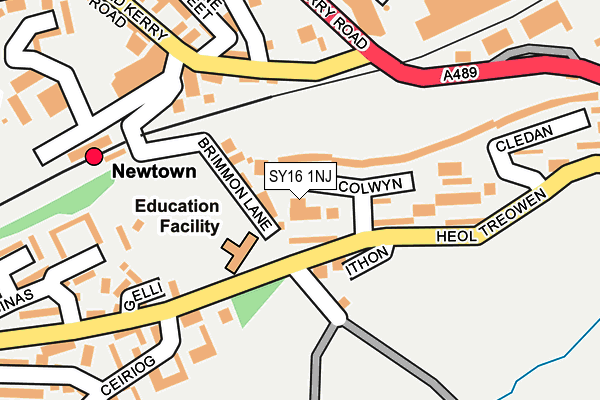 SY16 1NJ map - OS OpenMap – Local (Ordnance Survey) SY16 1NJ map - OS OpenMap – Local (Ordnance Survey)