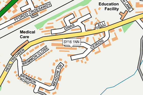 SY16 1NN map - OS OpenMap – Local (Ordnance Survey) SY16 1NN map - OS OpenMap – Local (Ordnance Survey)
