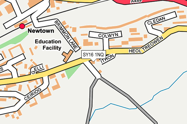 SY16 1NQ map - OS OpenMap – Local (Ordnance Survey) SY16 1NQ map - OS OpenMap – Local (Ordnance Survey)