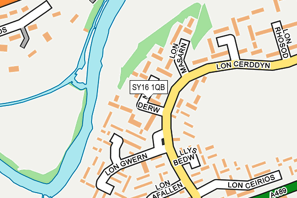 SY16 1QB map - OS OpenMap – Local (Ordnance Survey) SY16 1QB map - OS OpenMap – Local (Ordnance Survey)