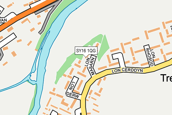 SY16 1QG map - OS OpenMap – Local (Ordnance Survey) SY16 1QG map - OS OpenMap – Local (Ordnance Survey)