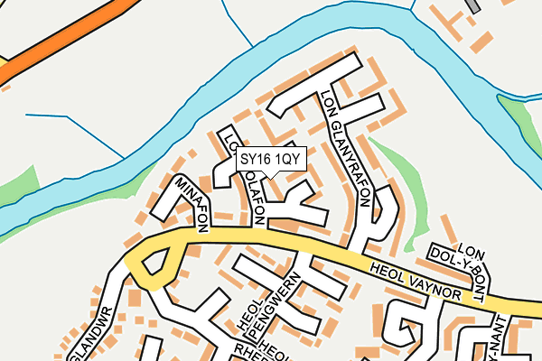 SY16 1QY map - OS OpenMap – Local (Ordnance Survey)