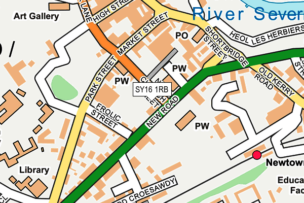 SY16 1RB map - OS OpenMap – Local (Ordnance Survey) SY16 1RB map - OS OpenMap – Local (Ordnance Survey)