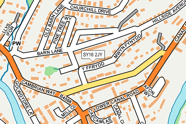 SY16 2JY map - OS OpenMap – Local (Ordnance Survey) SY16 2JY map - OS OpenMap – Local (Ordnance Survey)