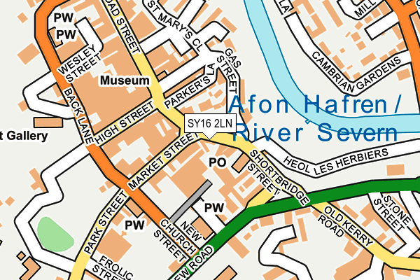 SY16 2LN map - OS OpenMap – Local (Ordnance Survey) SY16 2LN map - OS OpenMap – Local (Ordnance Survey)