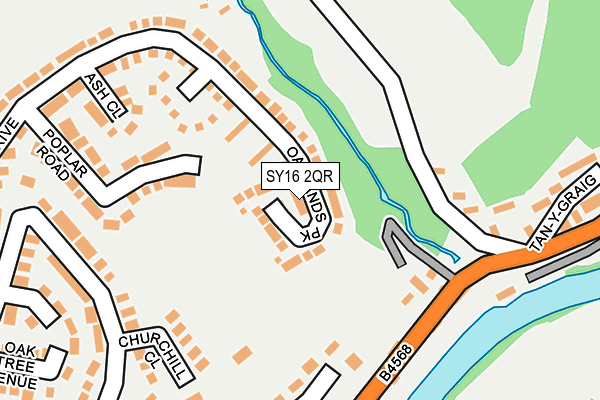 SY16 2QR map - OS OpenMap – Local (Ordnance Survey) SY16 2QR map - OS OpenMap – Local (Ordnance Survey)