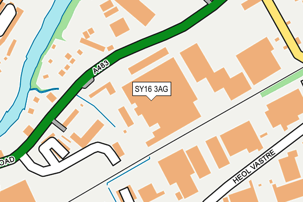 SY16 3AG map - OS OpenMap – Local (Ordnance Survey) SY16 3AG map - OS OpenMap – Local (Ordnance Survey)