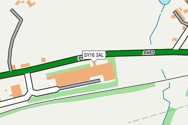 SY16 3AL map - OS OpenMap – Local (Ordnance Survey) SY16 3AL map - OS OpenMap – Local (Ordnance Survey)
