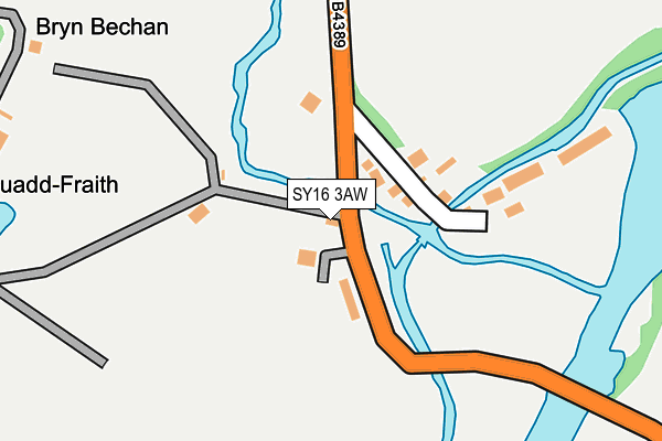 SY16 3AW map - OS OpenMap – Local (Ordnance Survey) SY16 3AW map - OS OpenMap – Local (Ordnance Survey)
