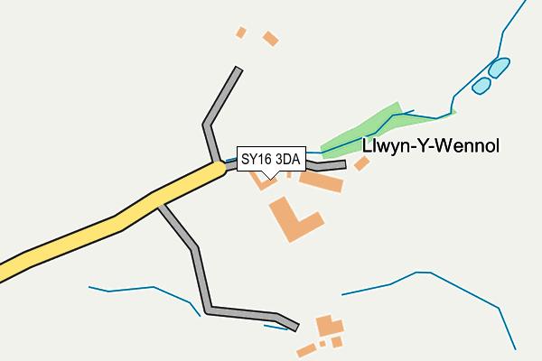 SY16 3DA map - OS OpenMap – Local (Ordnance Survey) SY16 3DA map - OS OpenMap – Local (Ordnance Survey)