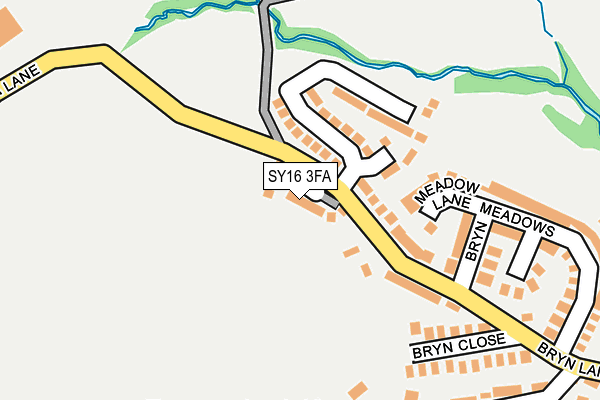 SY16 3FA map - OS OpenMap – Local (Ordnance Survey) SY16 3FA map - OS OpenMap – Local (Ordnance Survey)