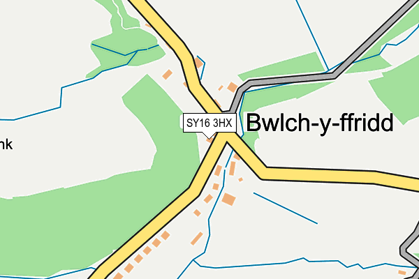 SY16 3HX map - OS OpenMap – Local (Ordnance Survey) SY16 3HX map - OS OpenMap – Local (Ordnance Survey)