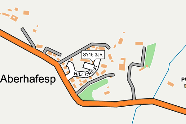 SY16 3JR map - OS OpenMap – Local (Ordnance Survey) SY16 3JR map - OS OpenMap – Local (Ordnance Survey)