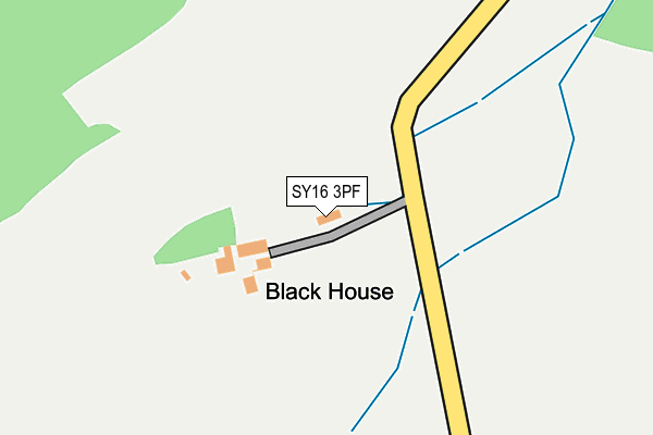 SY16 3PF map - OS OpenMap – Local (Ordnance Survey) SY16 3PF map - OS OpenMap – Local (Ordnance Survey)