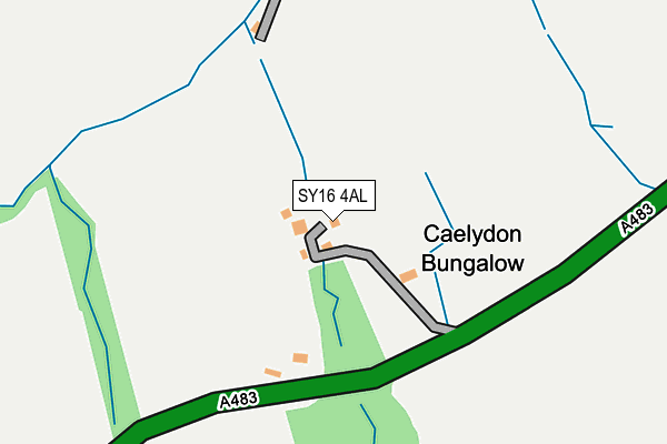SY16 4AL map - OS OpenMap – Local (Ordnance Survey) SY16 4AL map - OS OpenMap – Local (Ordnance Survey)