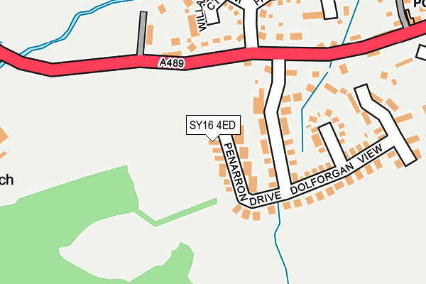 SY16 4ED map - OS OpenMap – Local (Ordnance Survey) SY16 4ED map - OS OpenMap – Local (Ordnance Survey)