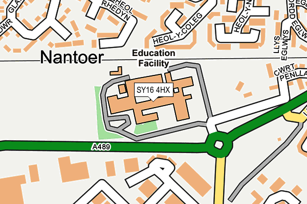 SY16 4HX map - OS OpenMap – Local (Ordnance Survey) SY16 4HX map - OS OpenMap – Local (Ordnance Survey)
