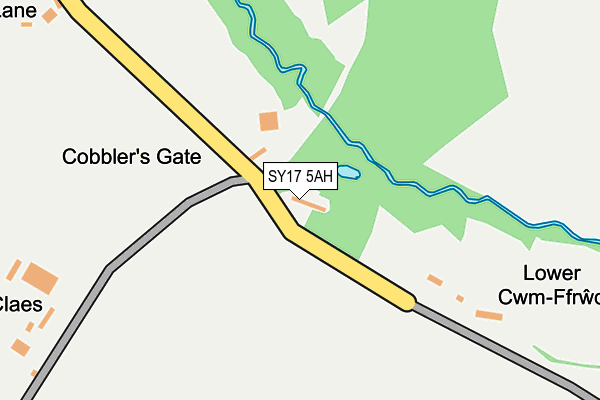 SY17 5AH map - OS OpenMap – Local (Ordnance Survey)