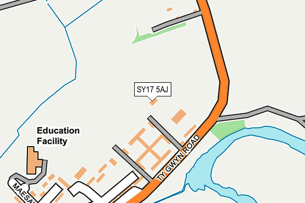 SY17 5AJ map - OS OpenMap – Local (Ordnance Survey) SY17 5AJ map - OS OpenMap – Local (Ordnance Survey)