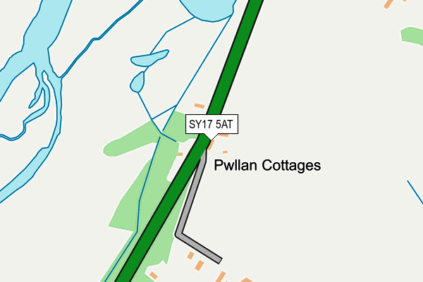 SY17 5AT map - OS OpenMap – Local (Ordnance Survey) SY17 5AT map - OS OpenMap – Local (Ordnance Survey)