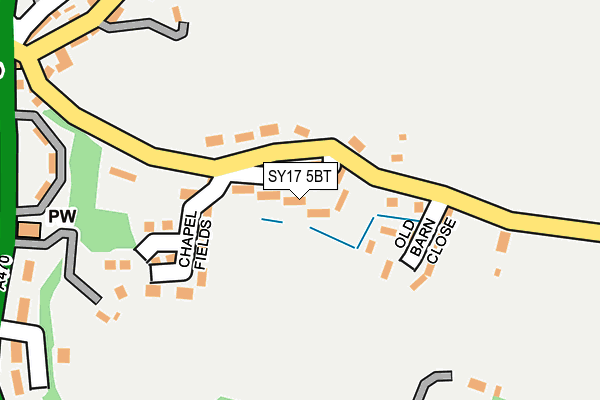 SY17 5BT map - OS OpenMap – Local (Ordnance Survey) SY17 5BT map - OS OpenMap – Local (Ordnance Survey)