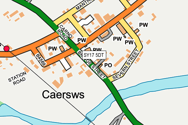 SY17 5DT map - OS OpenMap – Local (Ordnance Survey) SY17 5DT map - OS OpenMap – Local (Ordnance Survey)