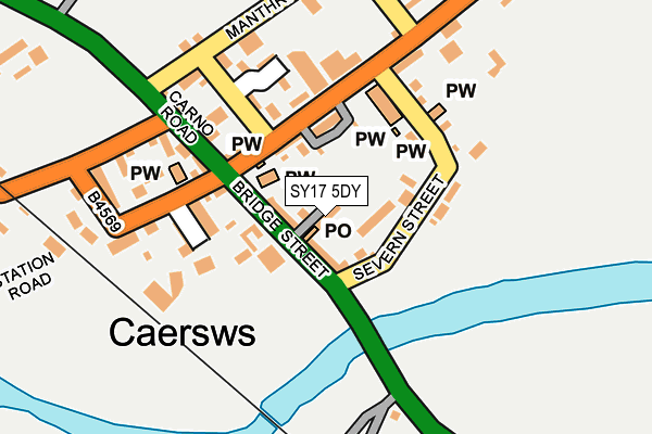 SY17 5DY map - OS OpenMap – Local (Ordnance Survey) SY17 5DY map - OS OpenMap – Local (Ordnance Survey)