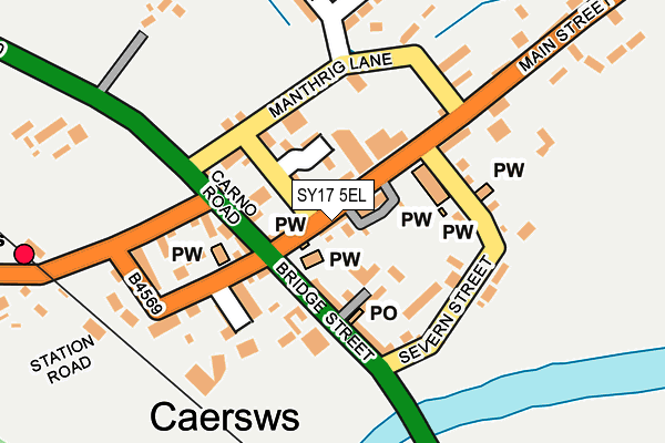 SY17 5EL map - OS OpenMap – Local (Ordnance Survey)