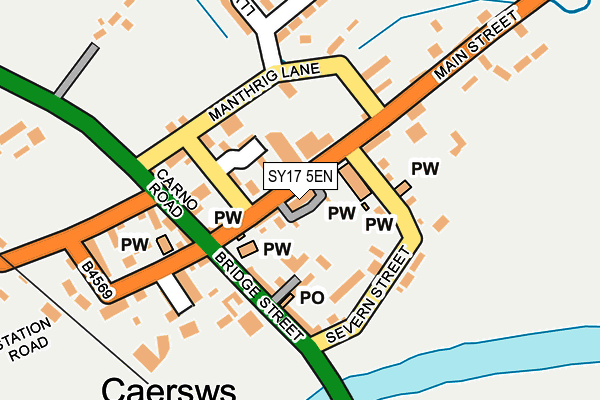 SY17 5EN map - OS OpenMap – Local (Ordnance Survey) SY17 5EN map - OS OpenMap – Local (Ordnance Survey)