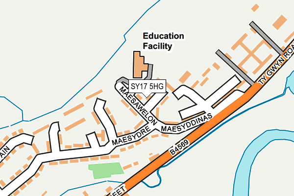 SY17 5HG map - OS OpenMap – Local (Ordnance Survey) SY17 5HG map - OS OpenMap – Local (Ordnance Survey)