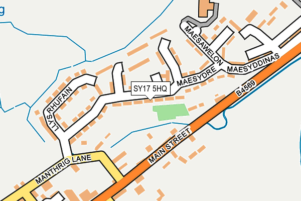 SY17 5HQ map - OS OpenMap – Local (Ordnance Survey) SY17 5HQ map - OS OpenMap – Local (Ordnance Survey)