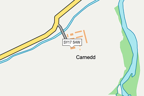 SY17 5HW map - OS OpenMap – Local (Ordnance Survey) SY17 5HW map - OS OpenMap – Local (Ordnance Survey)