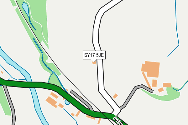 SY17 5JE map - OS OpenMap – Local (Ordnance Survey) SY17 5JE map - OS OpenMap – Local (Ordnance Survey)