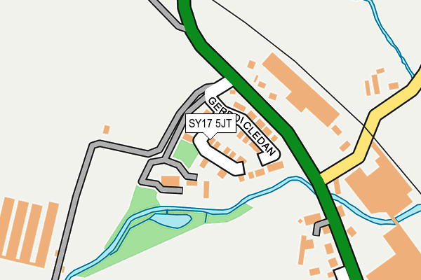 SY17 5JT map - OS OpenMap – Local (Ordnance Survey) SY17 5JT map - OS OpenMap – Local (Ordnance Survey)