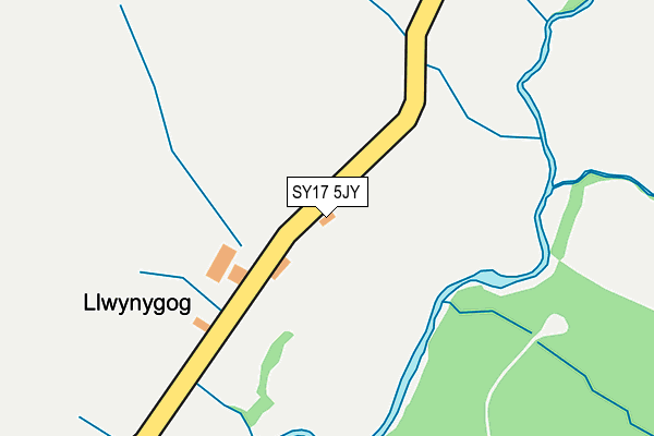 SY17 5JY map - OS OpenMap – Local (Ordnance Survey) SY17 5JY map - OS OpenMap – Local (Ordnance Survey)
